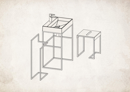 Taboret - stolik łazienkowy
