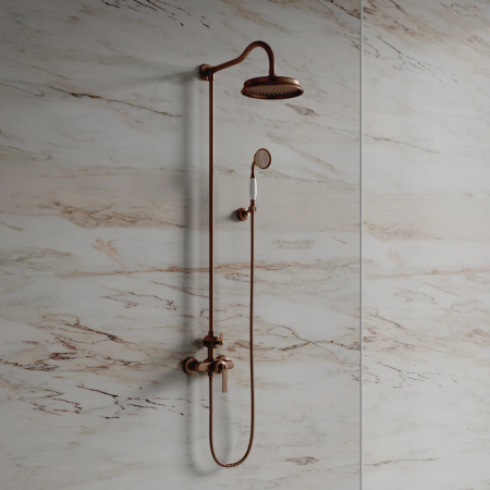 ARMANCE system prysznicowy natynkowy, miedź antyczna szczotkowana