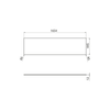 Blat Rockstone 1654x12x445mm, biały mat