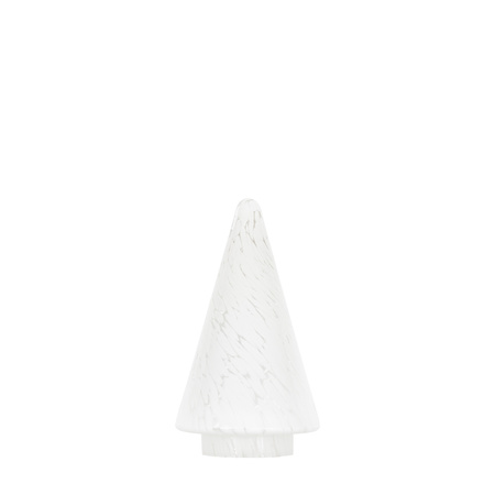 White Confetti Glass Tree Decoration 150x150x250mm