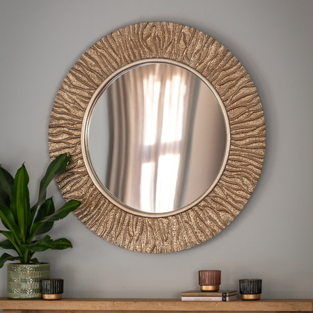 Falia Round Mirror Gold 900x35x900mm