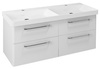 THEIA szafka umywalkowa podwójna 116x50x44,2cm, 4 szuflady, biała