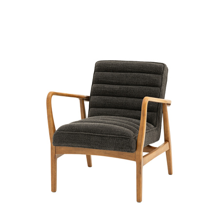 Datsun Armchair Charcoal Boucle 690x760x800mm