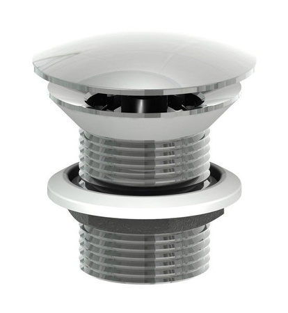 MINIMAL korek umywalkowy 5/4", niezamykany, duży grzybek, 30-60mm, stal nierdzewna mat