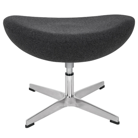 Podnóżek EGG CLASSIC grafitowy.4 - wełna, podstawa aluminiowa