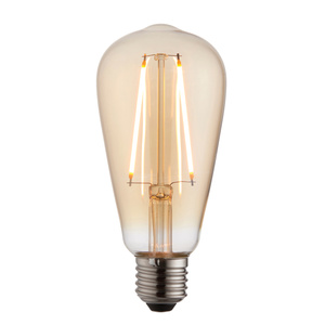 E27 LED Filament Pear 140x64mm Amber Glass ND