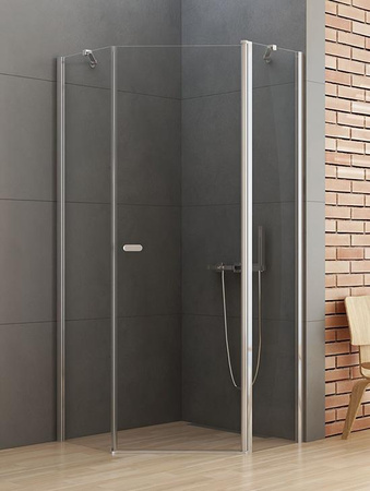 KABINA NEW SOLEO PIĘCIOKĄTNA U 90x90x195 CZYSTE 6mm ACTIVE SHIELD