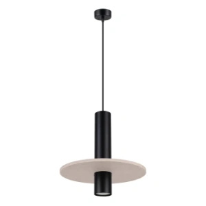 Lampa wisząca PELTA 1 czarna/beżowa