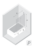 Parawan nawannowy NESTA 1D P 120x150 czyste 6mm Active Shield 2.0