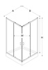 Kabina SUVIA kwadratowa 90x90x185 szkło czyste 5mm