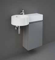 PETIT Umywalka podwiesz. okrąg blat P 77x36 cm Bez otworu