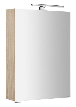 MIRRÓ szafka z lustrem, oświetlenie LED, 50x70x16cm, lewa/prawa, wiąz Bardini