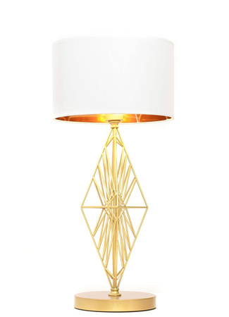 GLAMOUR LAMPA NOCNA BIAŁO-ZŁOTA SALVARI