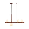 Lampa wisząca MODERNO 80 cm - burgundowa z białymi kloszami