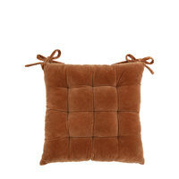 Cotton Velvet Seatpad Tan 430x430mm