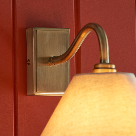 Knole Wall Light Antique Brass