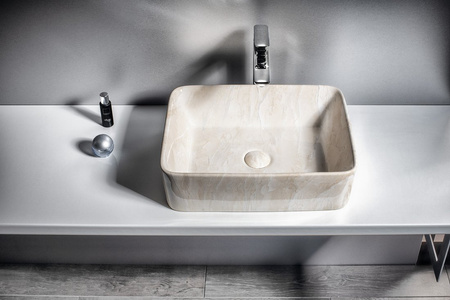 DALMA umywalka ceramiczna nablatowa 48x38 cm, marfil