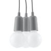 Lampa wisząca DIEGO 3 szara