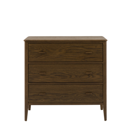 Camden 3 Drawer Chest Walnut 870x450x870mm