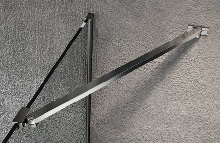 VARIO CHROME jednoczęściowa kabina prysznicowa Walk-In, montaż przy ścianie, szkło dymione, 700 mm