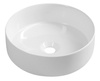 INFINITY ROUND umywalka ceramiczna nablatowa, Ø36cm, biała
