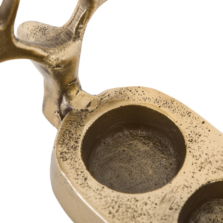 Stag Gold Trio Tealight Holder 250x95x120mm