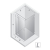 NZ4 Kabina prysznicowa EVENTA BLACK CHROME PLUS 1D prostokątna L 130x80x200 szkło czyste 8mm Active Shield 2.0