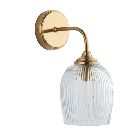 Ashcroft Ribbed Wall Light Brushed Aged Brass
