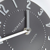 Mulberry Mantel Clock Graphite Silver 6in