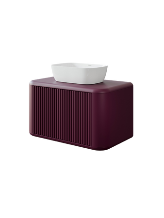 Szafka z blatem 80 cm welur bordo MINORI 009-SU80-03