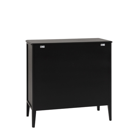 Acton 3 Drawer Chest Black 870x450x870mm