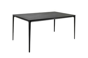Stół SLIM 140x80 czarny - ceramiczny marmur, aluminium