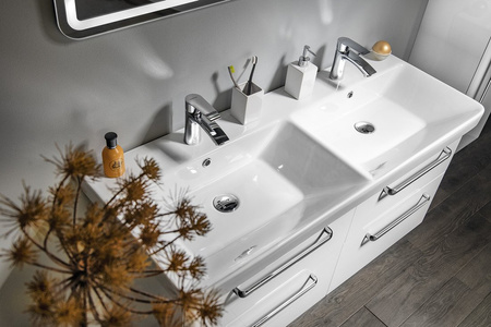 THEIA szafka umywalkowa podwójna 116x50x44,2cm, 4 szuflady, biała