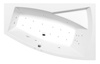 EVIA R wanna z hydromasażem, 160x100x47cm, Attraction Hydro-Air, chrom