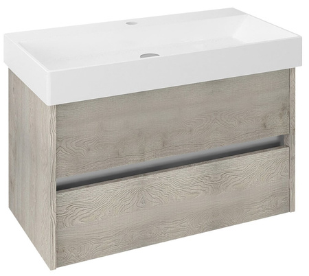 NIRONA szafka umywalkowa 82x51,5x43cm, dąb Mocca