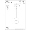 Lampa wisząca NEVIA burgund
