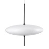 Lampa wisząca PIATTO 50 cm - biały, eliptyczny klosz