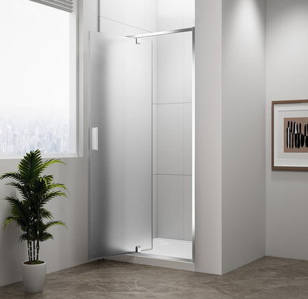 EASY drzwi prysznicowe obrotowe 880-1020mm, szkło brick