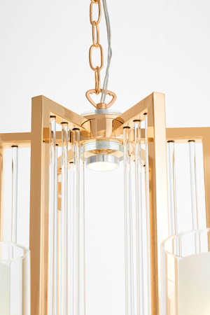 NOWOCZESNA LAMPA WISZĄCA ZŁOTA MANHATTAN W6
