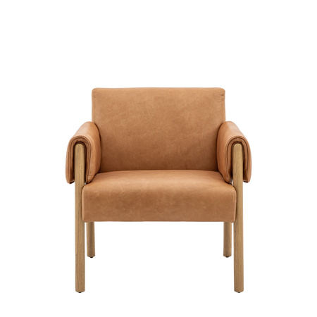 Stratford Armchair Brown Leather 755x725x800mm