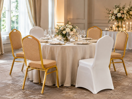Zestaw 2 krzeseł bankietowych HERA + 2    pokrowce WEDING