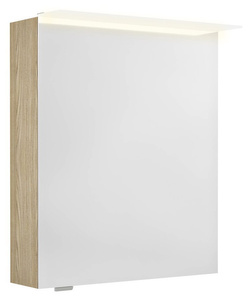 LINEX szafka z lustrem, oświetlenie LED, 60x70x15cm, lewa/prawa, wiąz Bardini