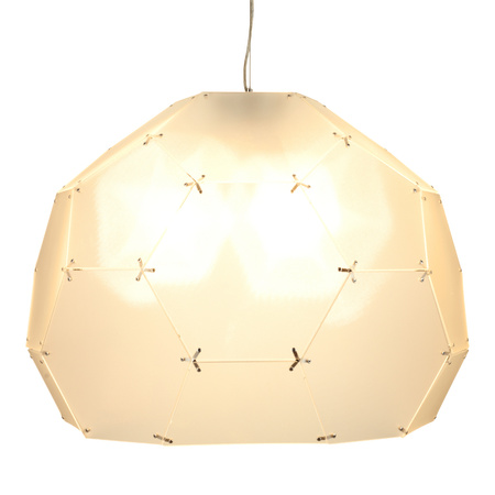 Lampa wisząca DOME nowoczesna, geometryczna z chromowanymi detalami 80 cm