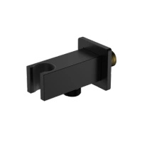 Przyłącze kątowe z uchwytem na słuchawkę proste, czarne