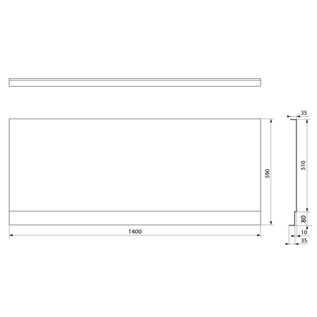 PLAIN NIKA obudowa do wnęki, 140x59cm