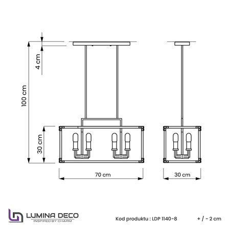 LAMPA WISZĄCA LOFT CZARNO-MOSIĘŻNA WALDORF W8