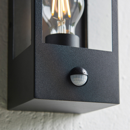 Oxford Outdoor PIR 1 Wall Light Black