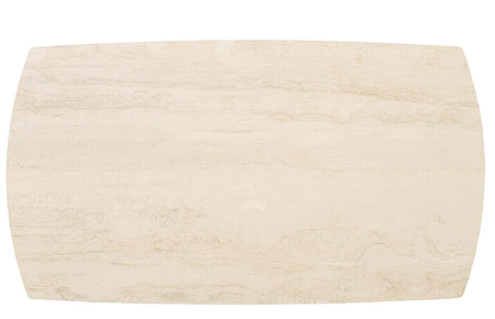 BIZZOTTO Stół Jadalniany JOAKIM 160–240x90 ivory – spiek kwarcowy, efekt marmuru