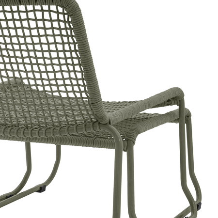 Sassano Lounge Chair with Footstool Green