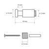 X-ROUND GUN METAL haczyk 30mm, gun metal
